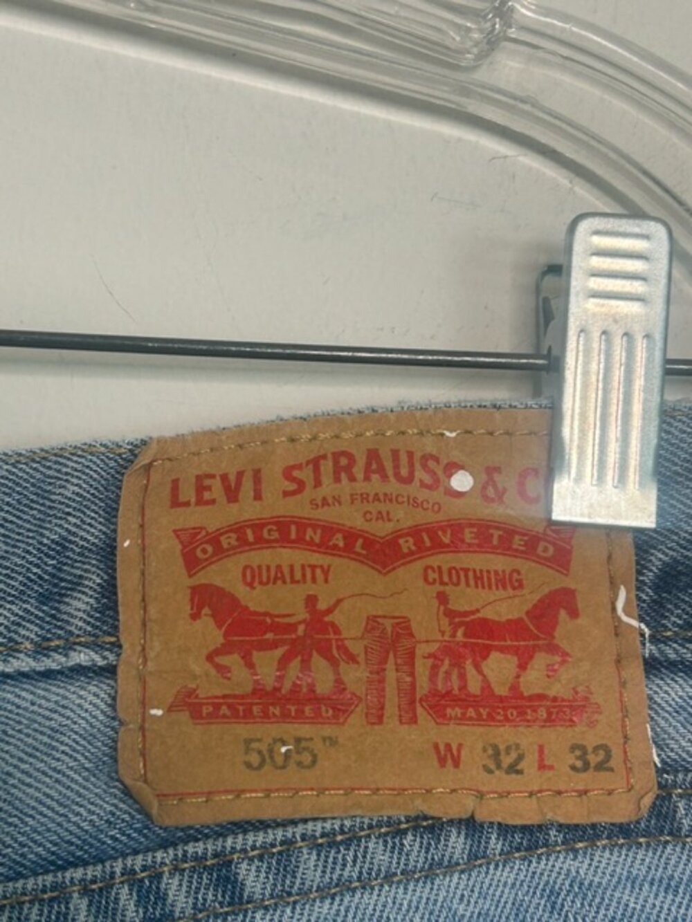 Hand Made One of a Kind Authentic Upcycled Patchwork Levi Denim W32/ L32 Jeans - Picture 11 of 16